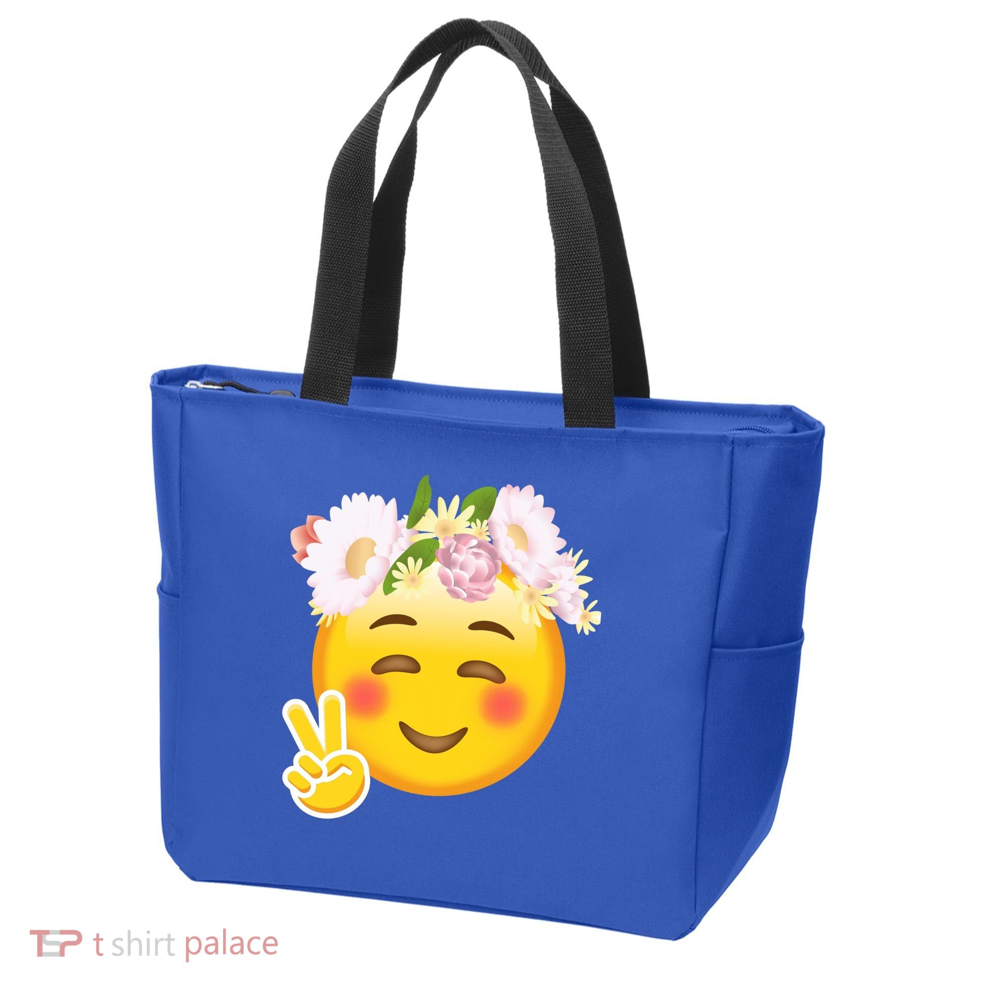 Hippy Smiley Face Peace Sign Bag