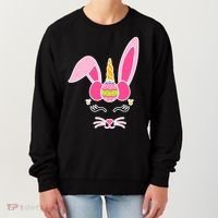 Hipster Bunnycorn Easter Bunny Unicorn Women's Sweatshirt thumb 0