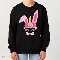 Hipster Bunnycorn Easter Bunny Unicorn Women's Sweatshirt thumb 0