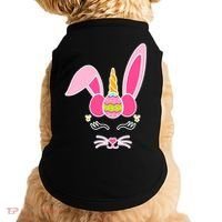 Hipster Bunnycorn Easter Bunny Unicorn Doggie Tank thumb 0