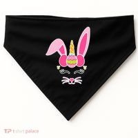 Hipster Bunnycorn Easter Bunny Unicorn USA-Made Doggie Bandana thumb 0