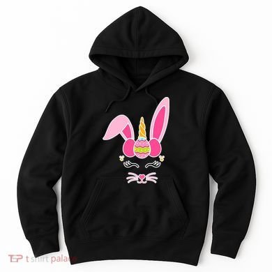Hipster Bunnycorn Easter Bunny Unicorn Hoodie
