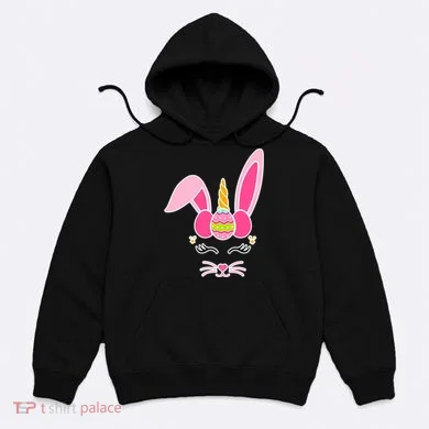 Hipster Bunnycorn Easter Bunny Unicorn Hoodie