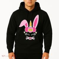 Hipster Bunnycorn Easter Bunny Unicorn Hoodie thumb 2