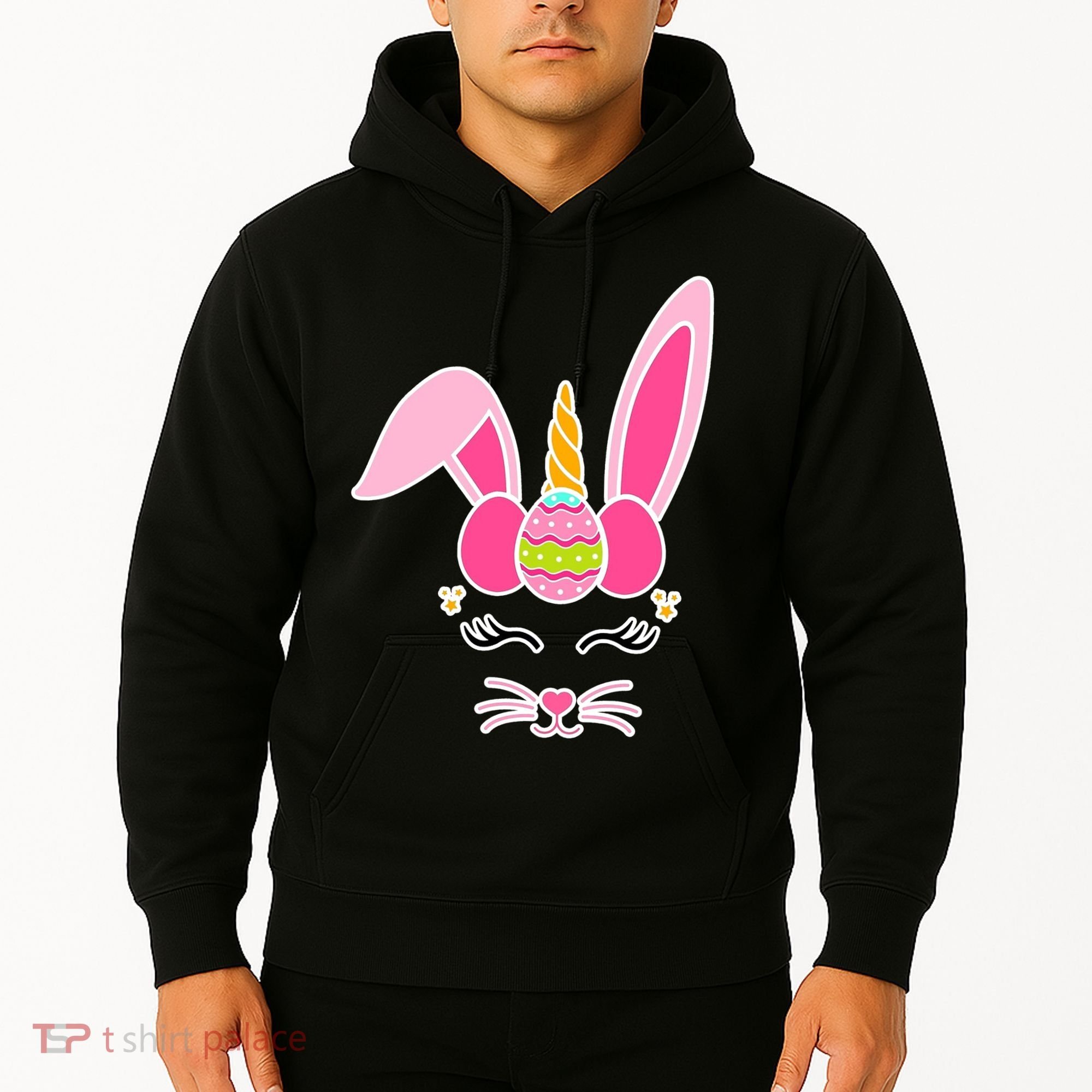Hipster Bunnycorn Easter Bunny Unicorn Hoodie