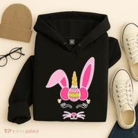 Hipster Bunnycorn Easter Bunny Unicorn Hoodie thumb 4
