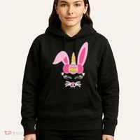 Hipster Bunnycorn Easter Bunny Unicorn Hoodie thumb 5
