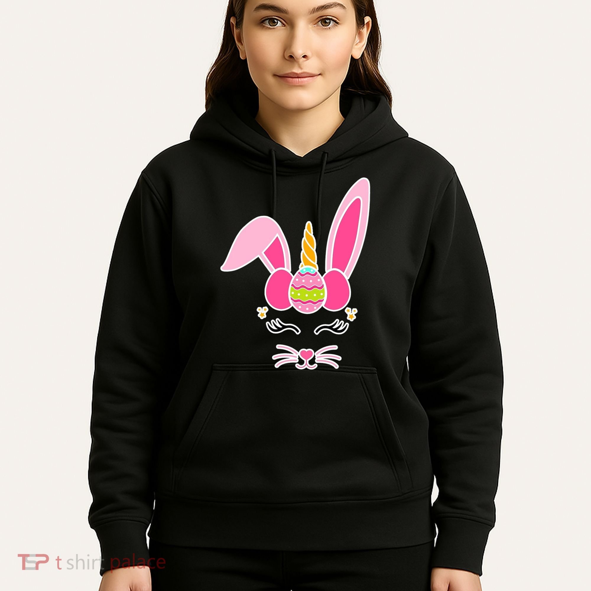 Hipster Bunnycorn Easter Bunny Unicorn Hoodie