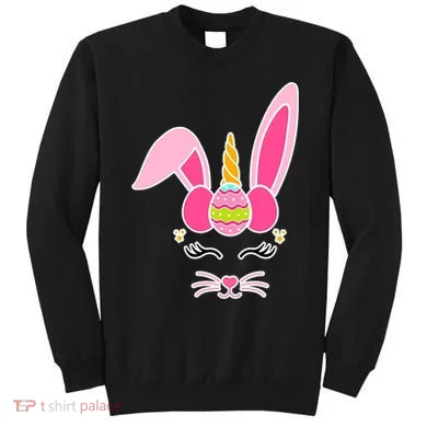 Hipster Bunnycorn Easter Bunny Unicorn Sweatshirt