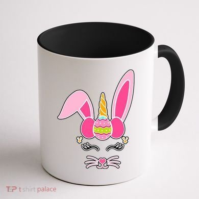 Hipster Bunnycorn Easter Bunny Unicorn Coffee Mug back