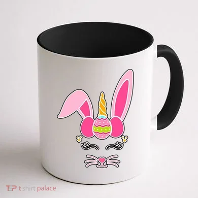 Hipster Bunnycorn Easter Bunny Unicorn Coffee Mug back