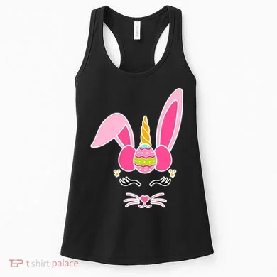 Hipster Bunnycorn Easter Bunny Unicorn Women's Tank Top