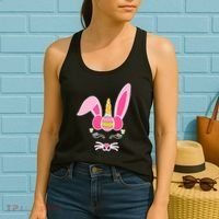 Hipster Bunnycorn Easter Bunny Unicorn Women's Tank Top thumb 2