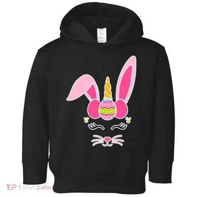 Hipster Bunnycorn Easter Bunny Unicorn Toddler Hoodie
