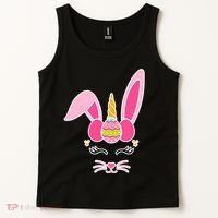 Hipster Bunnycorn Easter Bunny Unicorn Tank Top thumb 2