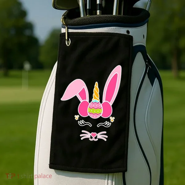 Hipster Bunnycorn Easter Bunny Unicorn Golf Towel