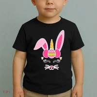Hipster Bunnycorn Easter Bunny Unicorn Toddler T-Shirt thumb 2