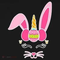 Hipster Bunnycorn Easter Bunny Unicorn Toddler T-Shirt thumb 4