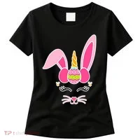 Hipster Bunnycorn Easter Bunny Unicorn Women's T-Shirt thumb 0