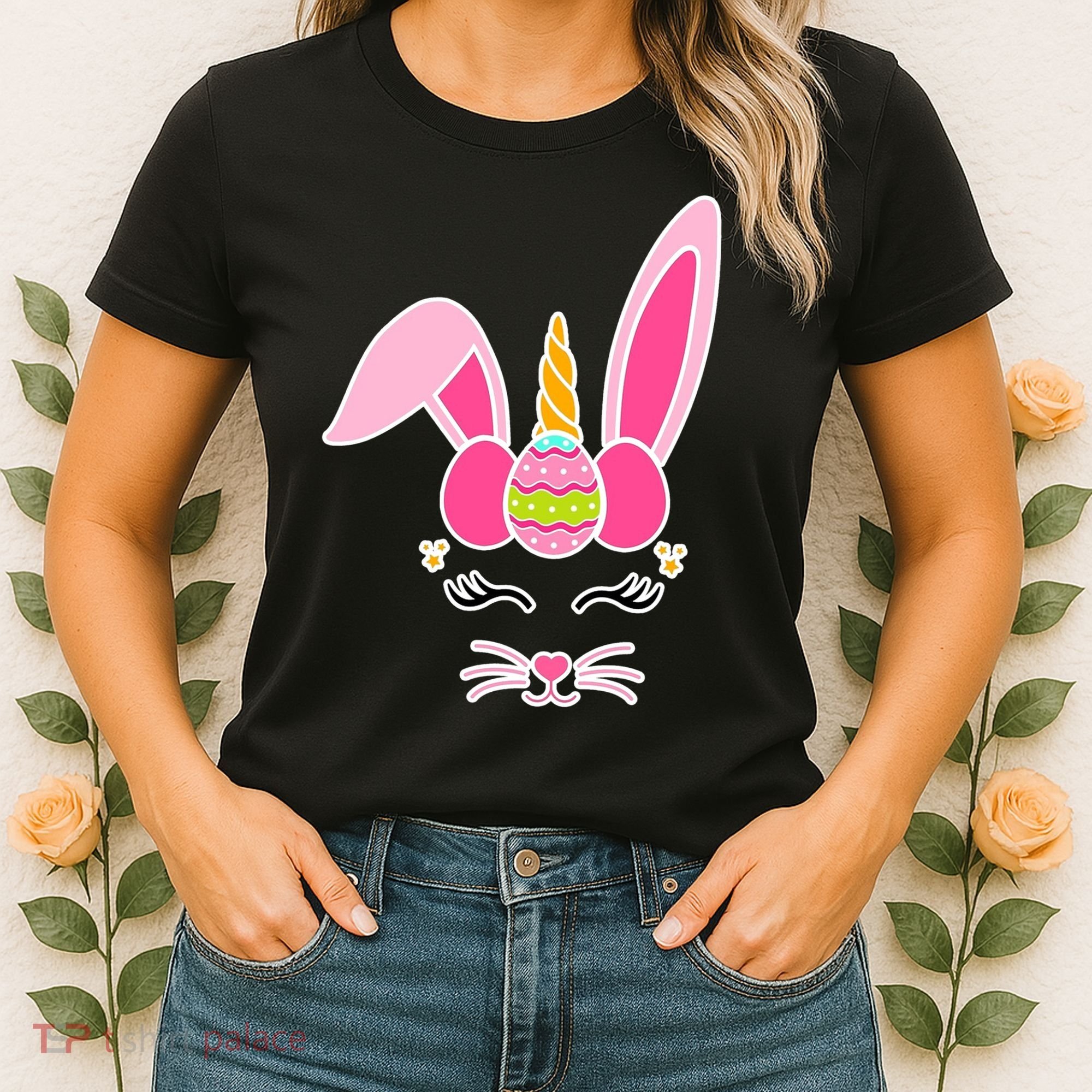 Hipster Bunnycorn Easter Bunny Unicorn Women's T-Shirt