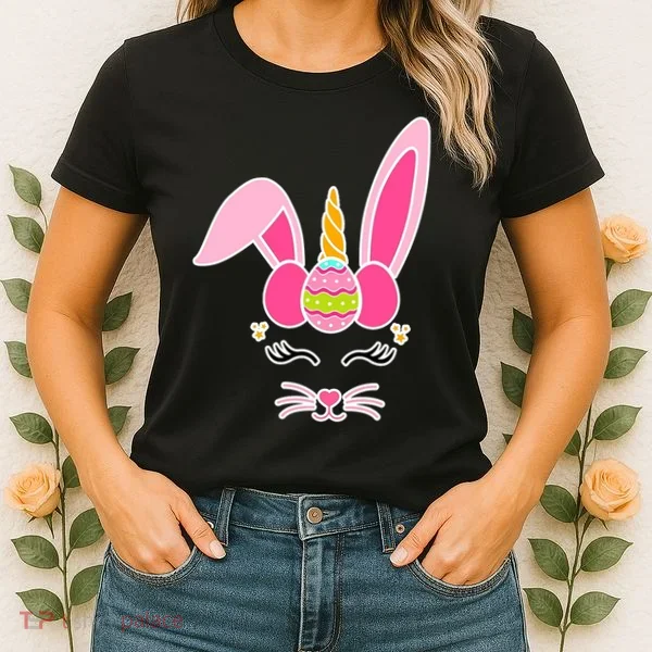 Hipster Bunnycorn Easter Bunny Unicorn Women's T-Shirt