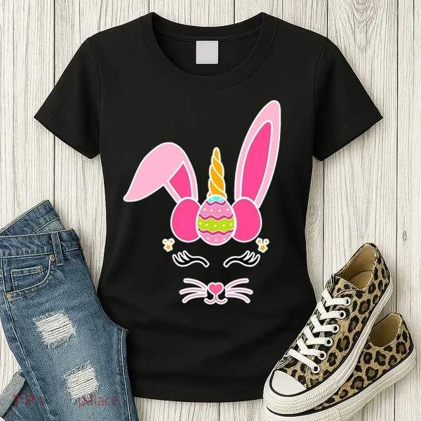 Hipster Bunnycorn Easter Bunny Unicorn Women's T-Shirt