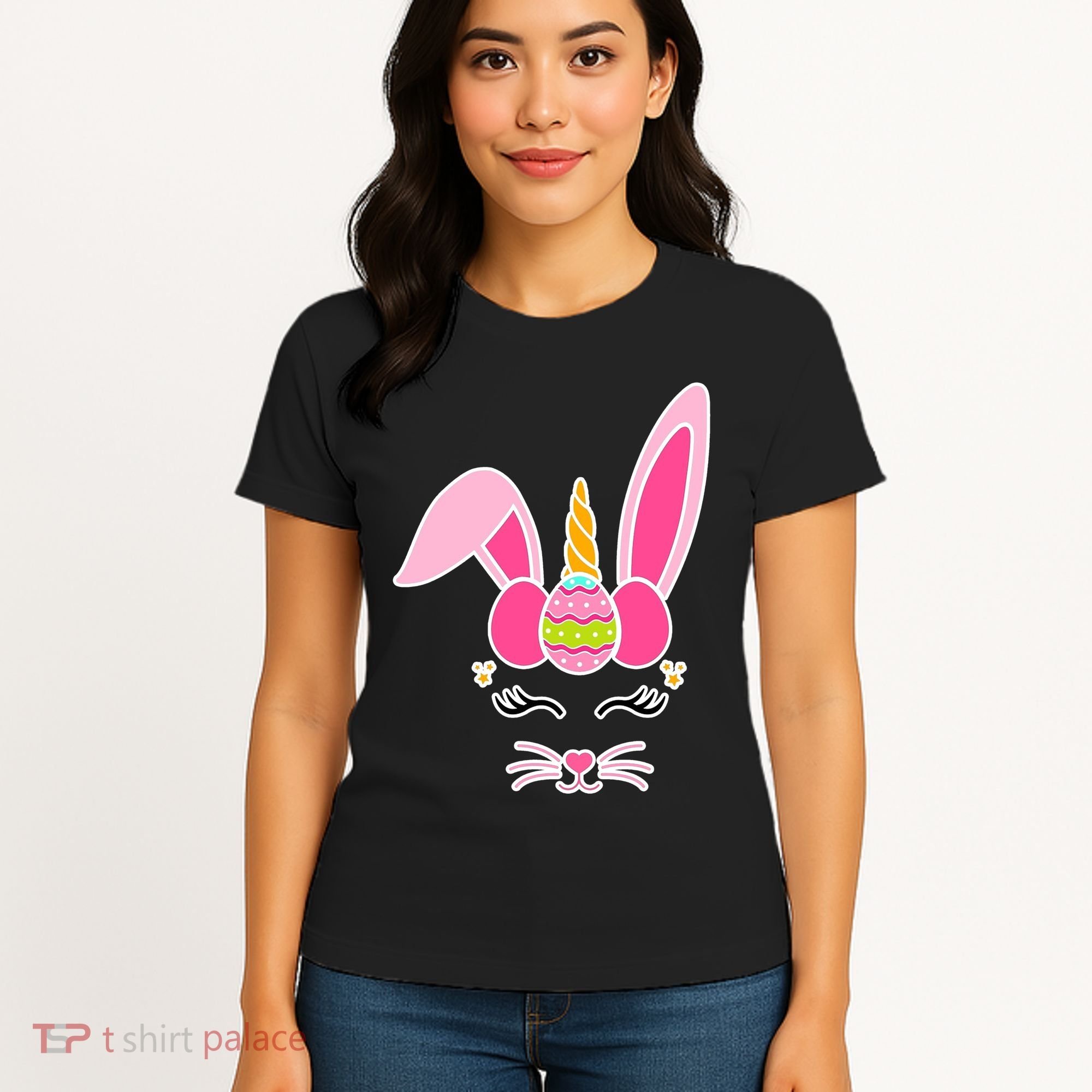 Hipster Bunnycorn Easter Bunny Unicorn Women's T-Shirt