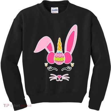 Hipster Bunnycorn Easter Bunny Unicorn Kids Sweatshirt