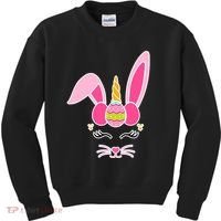 Hipster Bunnycorn Easter Bunny Unicorn Kids Sweatshirt thumb 0