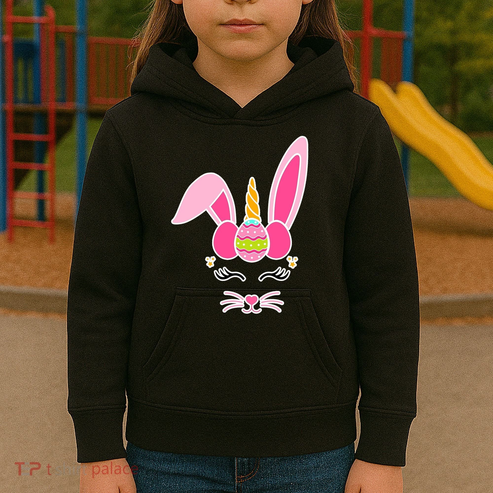 Hipster Bunnycorn Easter Bunny Unicorn Kids Hoodie