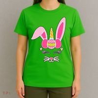 Hipster Bunnycorn Easter Bunny Unicorn T-Shirt thumb 4