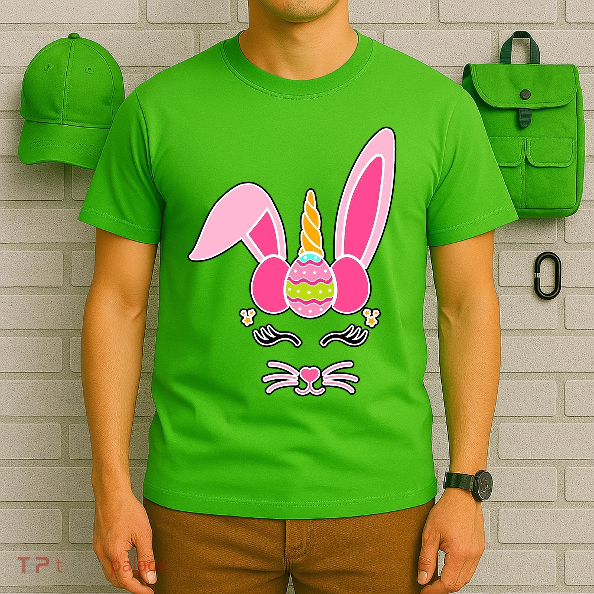 Hipster Bunnycorn Easter Bunny Unicorn T-Shirt
