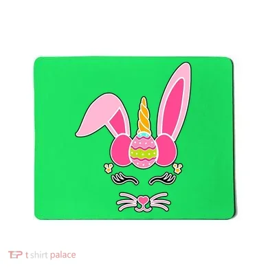 Hipster Bunnycorn Easter Bunny Unicorn Mousepad