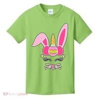 Hipster Bunnycorn Easter Bunny Unicorn Kids T-Shirt thumb 0