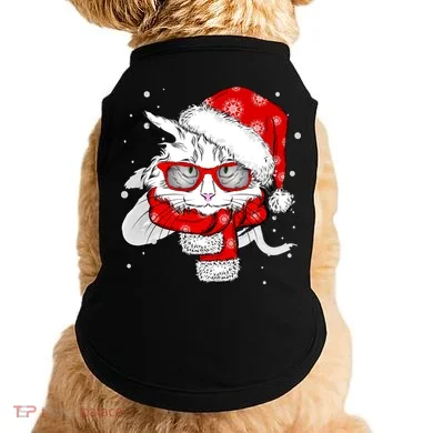 Hipster Christmas Cat Doggie Tank