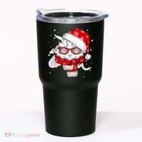 Hipster Christmas Cat Tumbler thumb 0