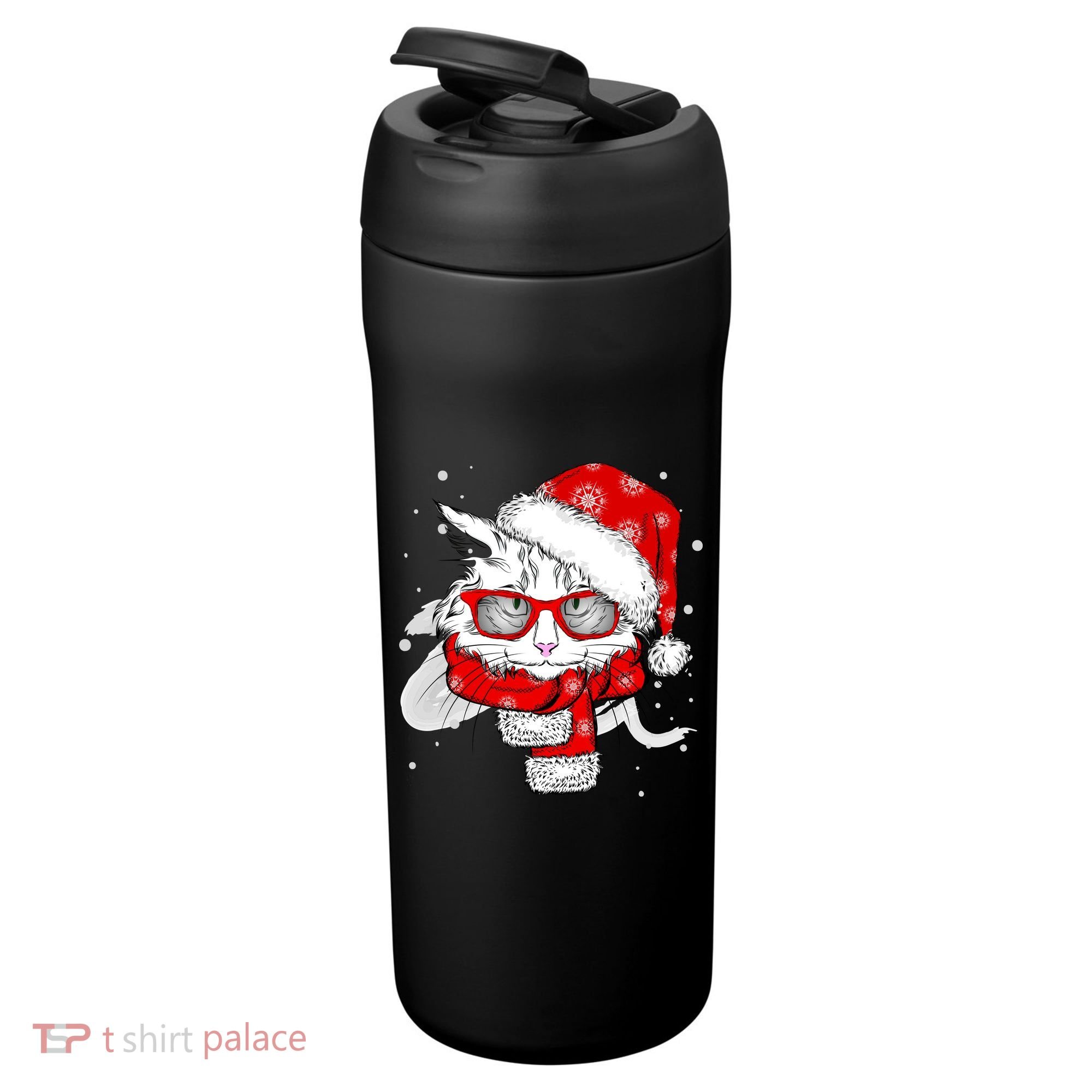 Hipster Christmas Cat 24oz Duet Stainless Steel Tumbler