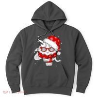 Hipster Christmas Cat Hoodie thumb 0