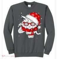 Hipster Christmas Cat Sweatshirt thumb 0