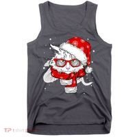 Hipster Christmas Cat Tank Top thumb 0