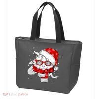 Hipster Christmas Cat Tote Bag thumb 3
