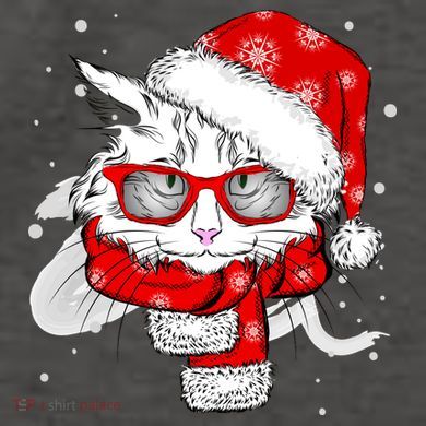 Hipster Christmas Cat Vector Backpack