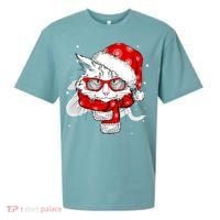 Hipster Christmas Cat Sueded Cloud Jersey T-Shirt thumb 0