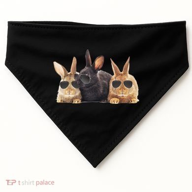 Hipster Cool Rabbit USA-Made Doggie Bandana