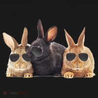 Hipster Cool Rabbit Backpack thumb 2