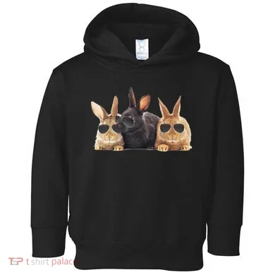 Hipster Cool Rabbit Toddler Hoodie
