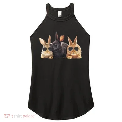 Hipster Cool Rabbit Women's Perfect Tri Rocker Tank