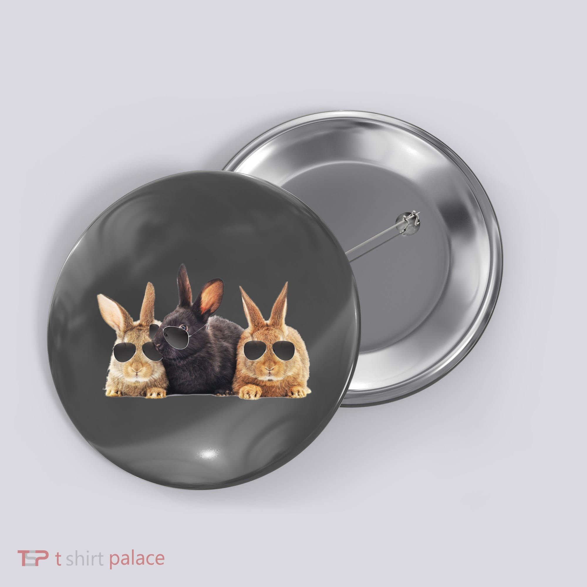 Hipster Cool Rabbit Button