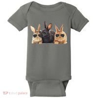 Hipster Cool Rabbit Baby Bodysuit thumb 0