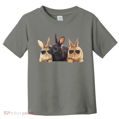 Hipster Cool Rabbit Toddler T-Shirt